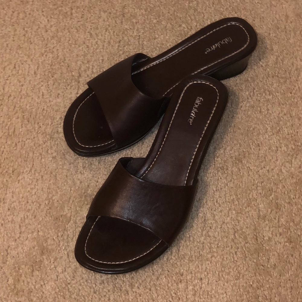 Fabulaire brown wedge shoes